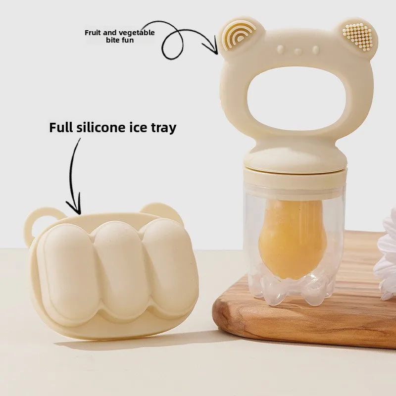 Silicone Baby Fruit Feeder with Freezer Tray Set