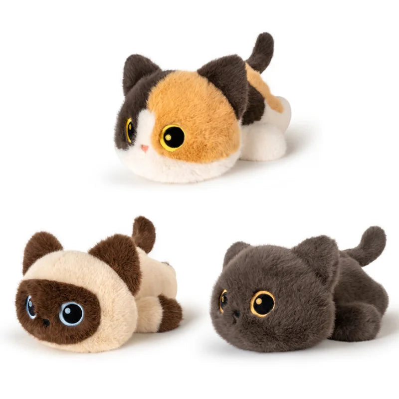 Adorable Siamese Cat Plush Keychain Pendant