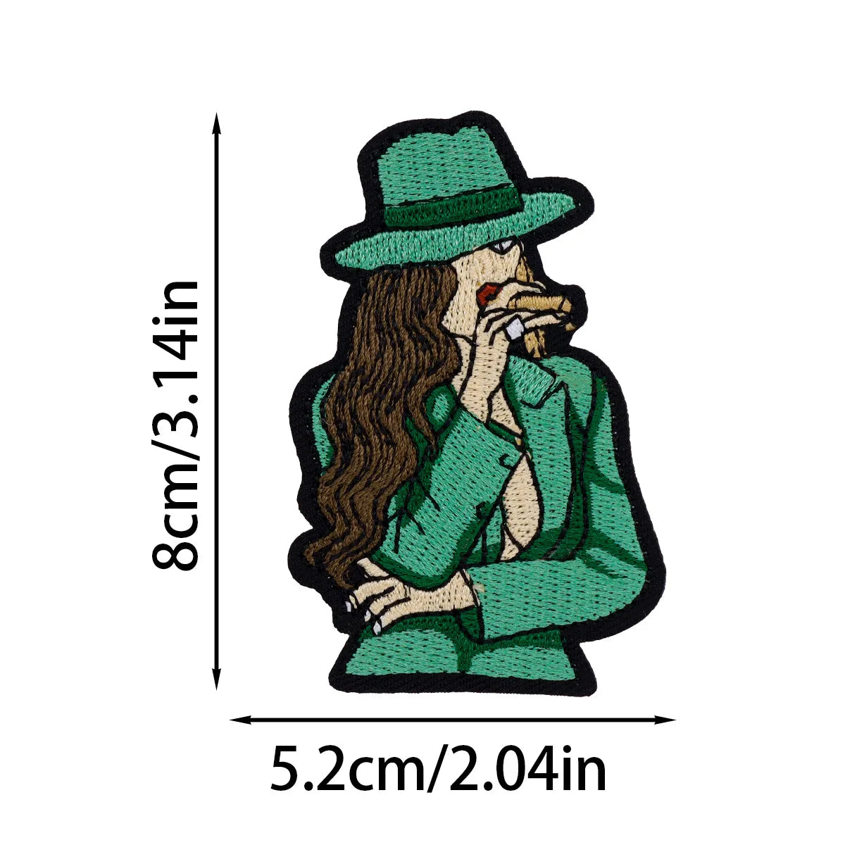 Embroidered Iron-On Patch – Stylish Black Queen Design