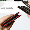 Slim RFID Blocking Leather Card Holder Wallet with Geometric Pattern