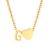 Dainty Heart Initial Necklace