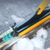 2-in-1 Long Handle Floor Scrub Brush with Removable Squeegee