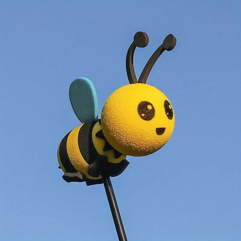 Cute Smiling Bee Car Antenna Toppers (Set of 2)