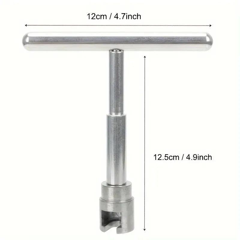 A paintless dent repair kit featuring a metal puller and adhesive tabs for automotive bodywork.