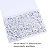 A white grid storage box filled with acrylic letter beads for jewelry making