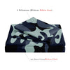 Blue-Black Camouflage Duvet Cover Set with Two Pillowcases