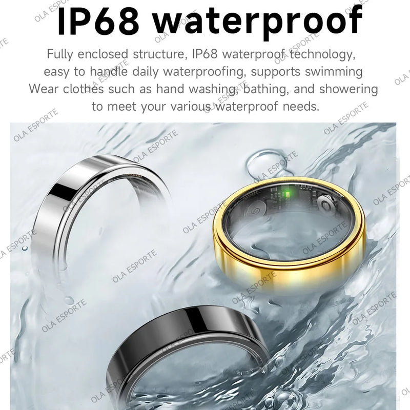Sleek Smart Health Ring with Heart Rate & Sleep Tracking