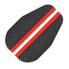 Black carbon fiber car side mirror rain and sun visors with red stripes