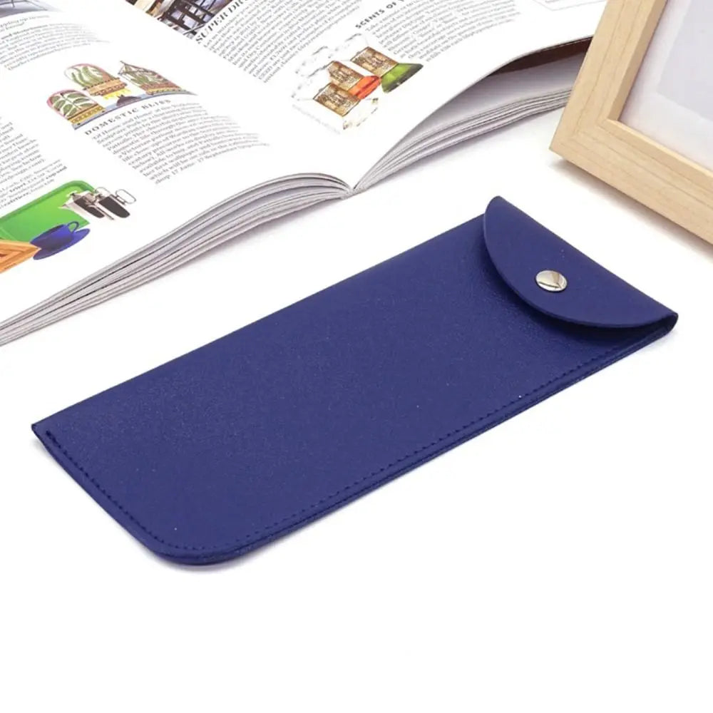 PU Leather Glasses Case with Magnetic Snap Closure