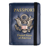 Classic PU Leather Passport Holder with US Flag Detail