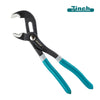 A pair of black and silver multi-function pliers with a green handle, labeled 7 inch.