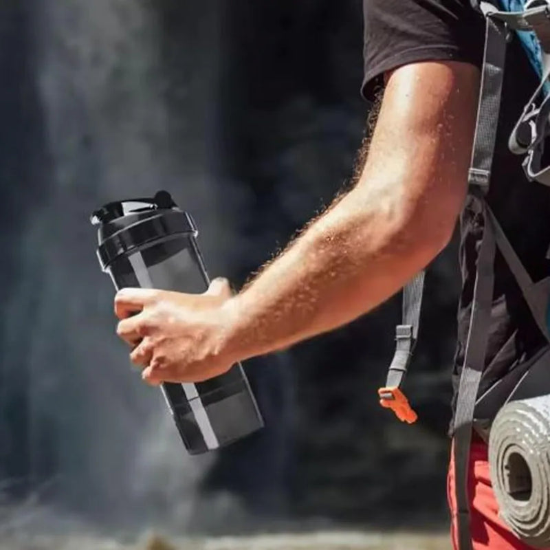 3-Compartment Protein Shaker Bottle