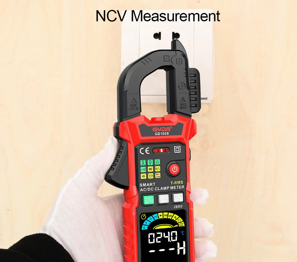 Professional Auto-Ranging Clamp Meter with True RMS and NCV