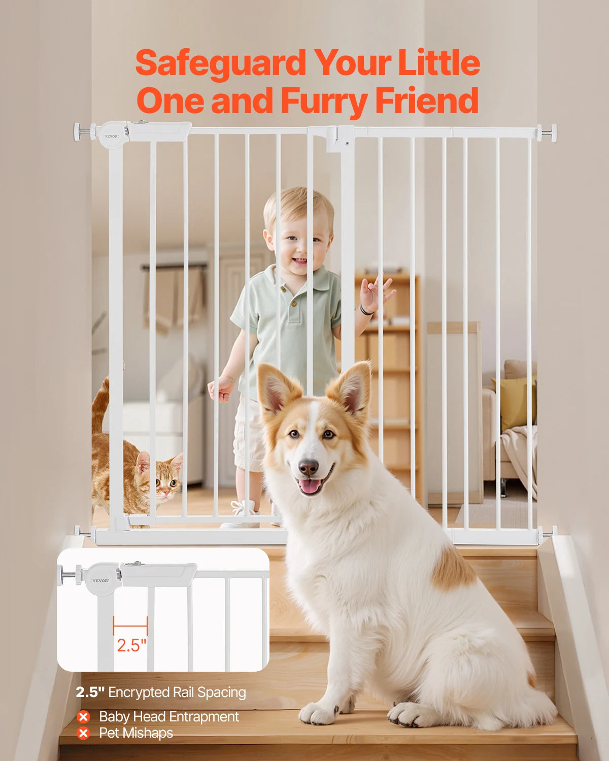 Walk-Through Safety Gate for Babies and Pets