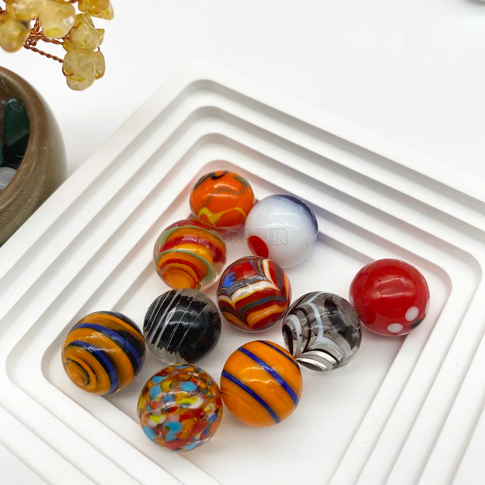 Handcrafted Glass Marbles Set for Games, Décor & Collecting
