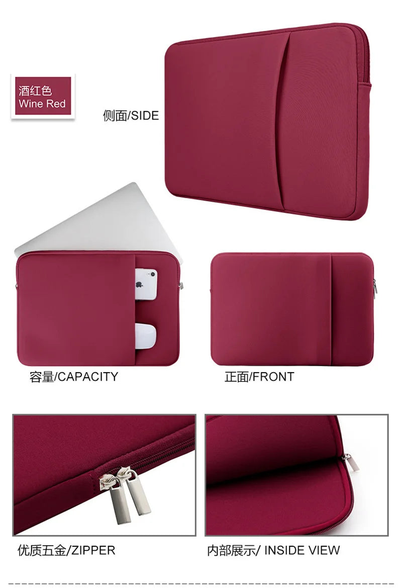 Multifunctional Laptop Sleeve with Front Pocket