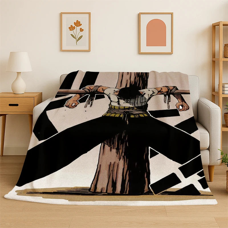 Anime Zoro Flannel Throw Blanket