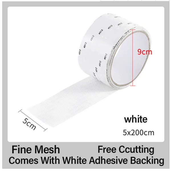 Self-Adhesive Window Screen Repair Patch - Waterproof Mesh Tape for Holes & Insect Prevention