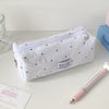 Korean Style Polka Dot Pencil Case – Spacious Storage for Students & Makeup