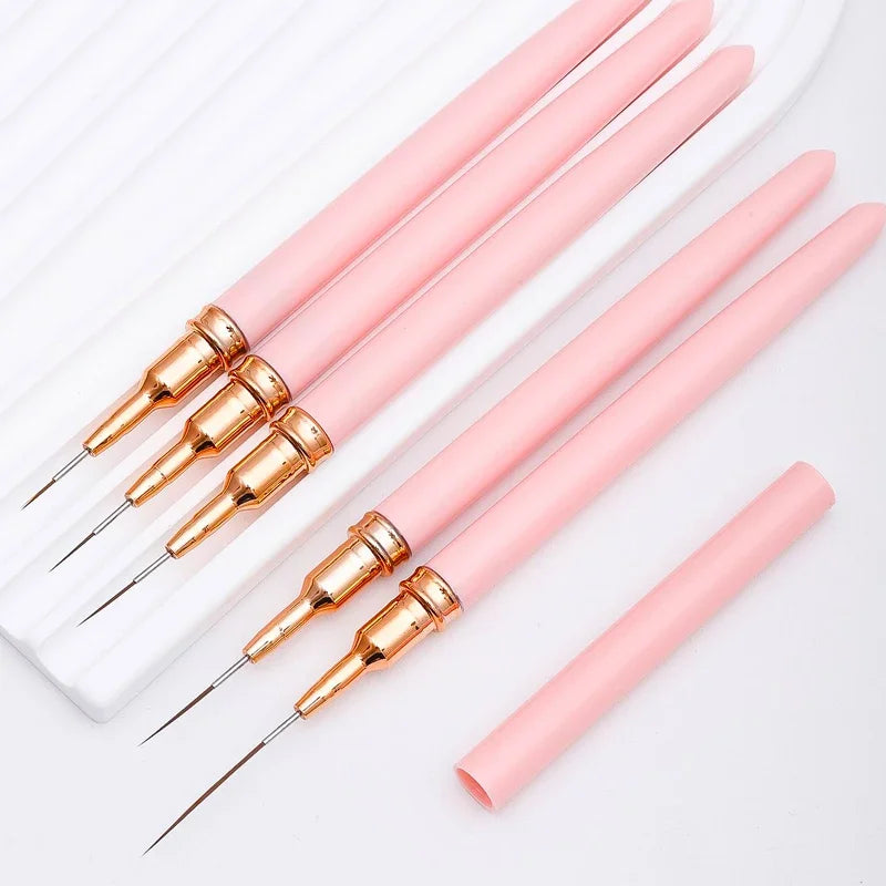 Kit de pinceaux professionnel pour l'art du nail art (5-en-1)