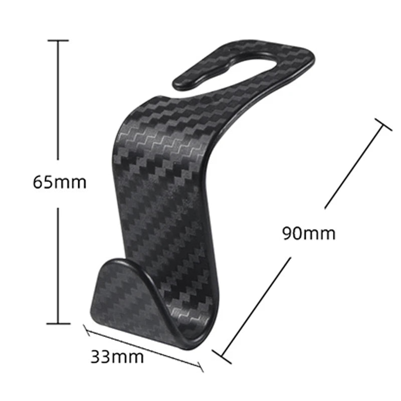 Car Seat Back Hooks with Headrest Hanger for Organizing Bags and Groceries