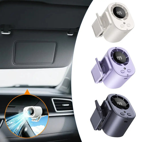 Portable Clip-On Fan with LED Display
