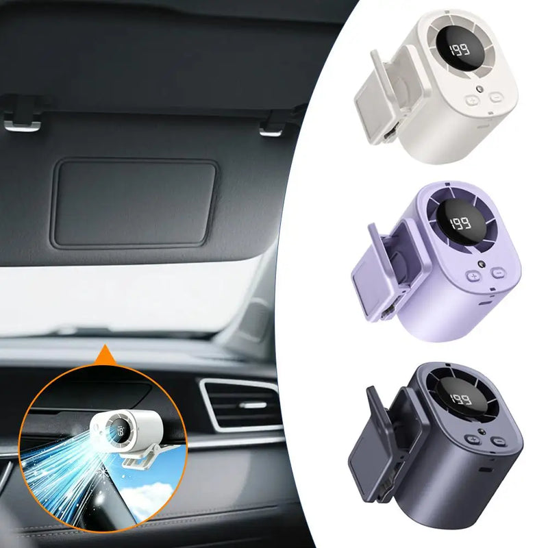 Portable Clip-On Fan with LED Display