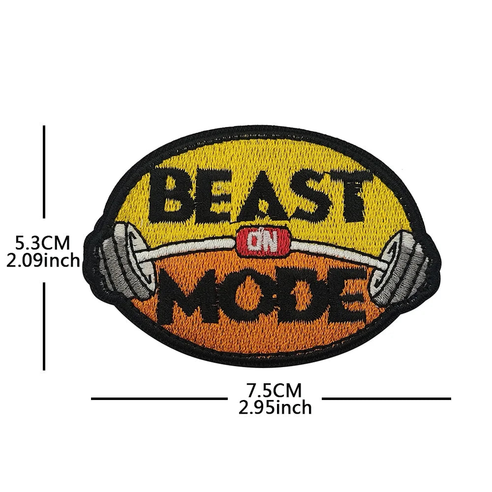 No Pain No Gain Tactical Embroidered Patch with Hook Backing