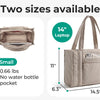 Lightweight Quilted Tote Bag with Crossbody Strap