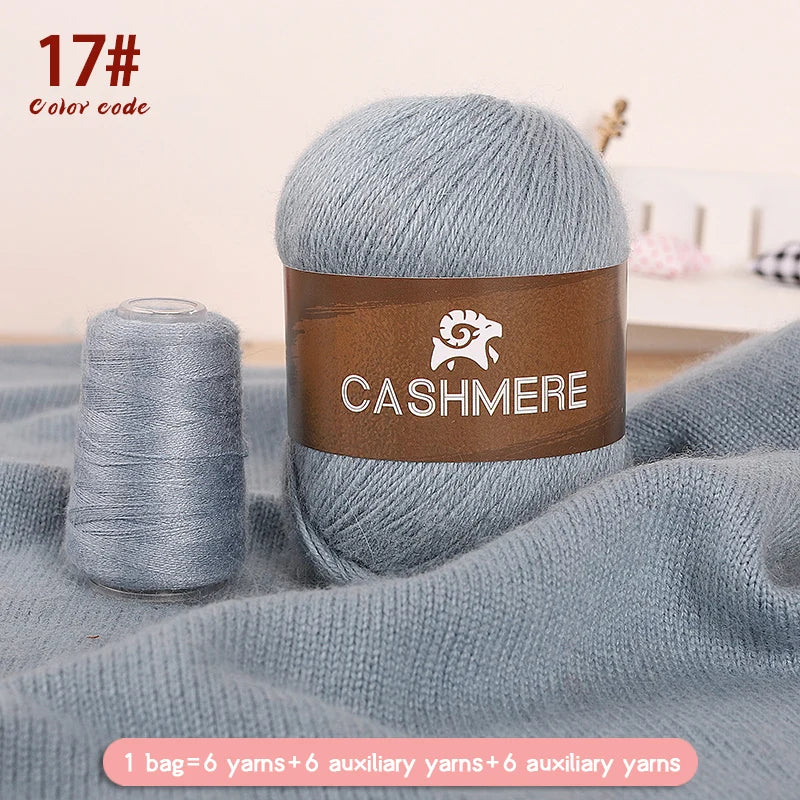 Premium 100% Cashmere Yarn 6-Skein Set for Knitting