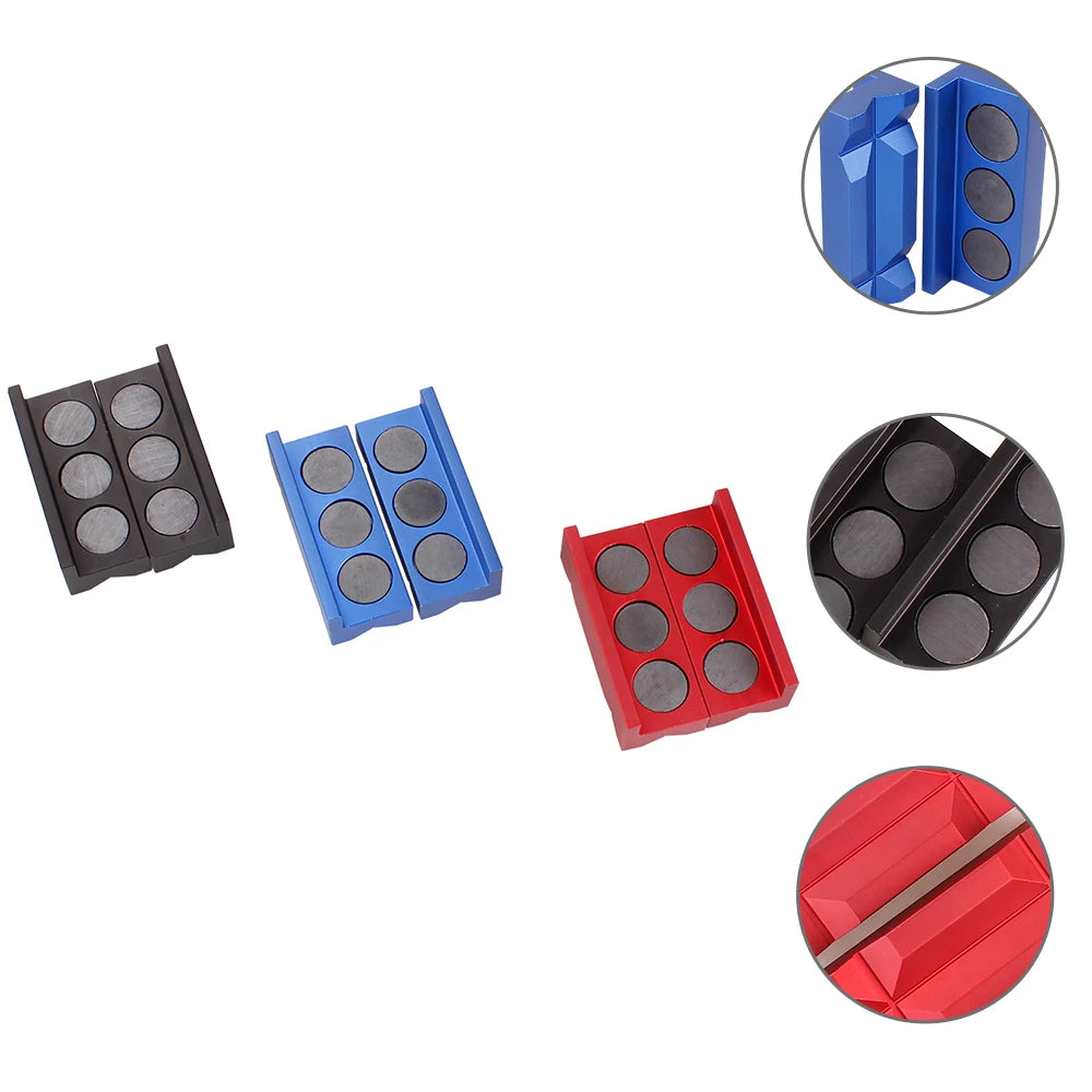 Magnetic Aluminum Vise Jaw Inserts for Machinists