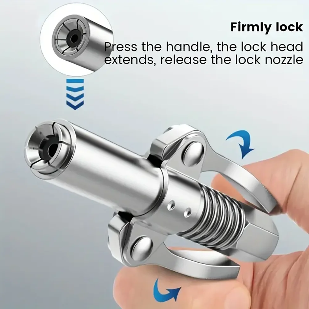 High-Pressure Grease Coupler with NPT1/8 Adapter