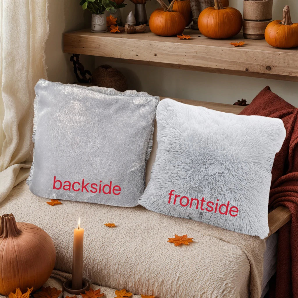 Luxury Faux Fur Throw Pillow Covers (Set of 2)