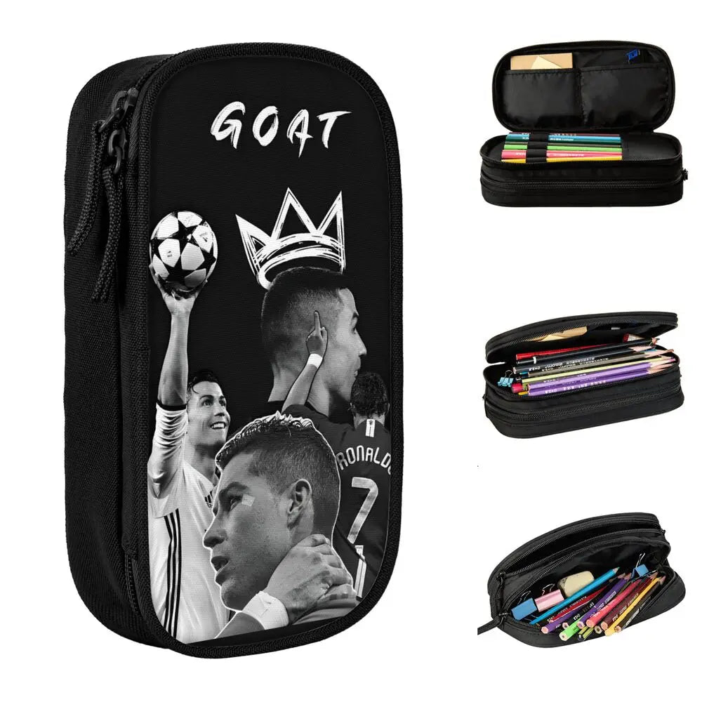 Soccer Star Pen Case – Large-Capacity Pencil Pouch