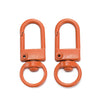 A pair of copper-colored alloy lobster clasp hooks for DIY jewelry making.