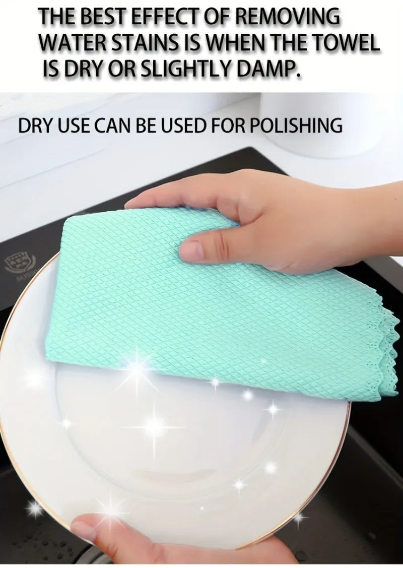 Streak-Free Glass Cleaning Cloths (Set of 3)