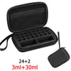 Black portable EVA hard case with two compartments for insulin and peptide vials