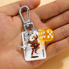 Retro Poker Dice Keychain Charm