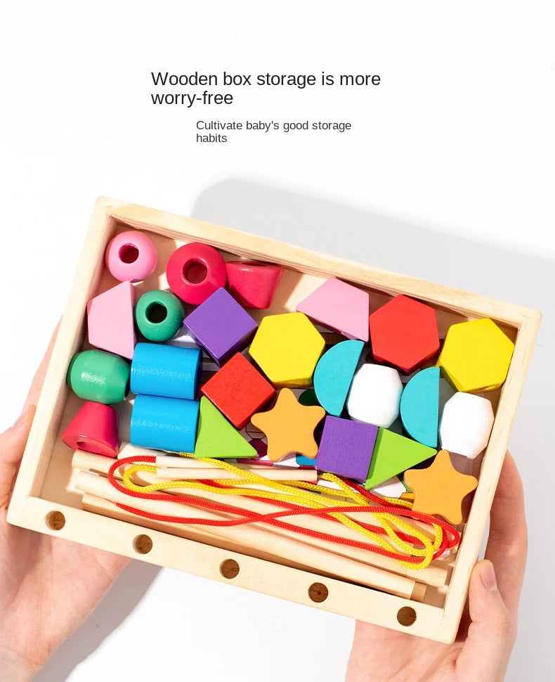 Montessori Wooden Color & Shape Matching Puzzle for Toddlers
