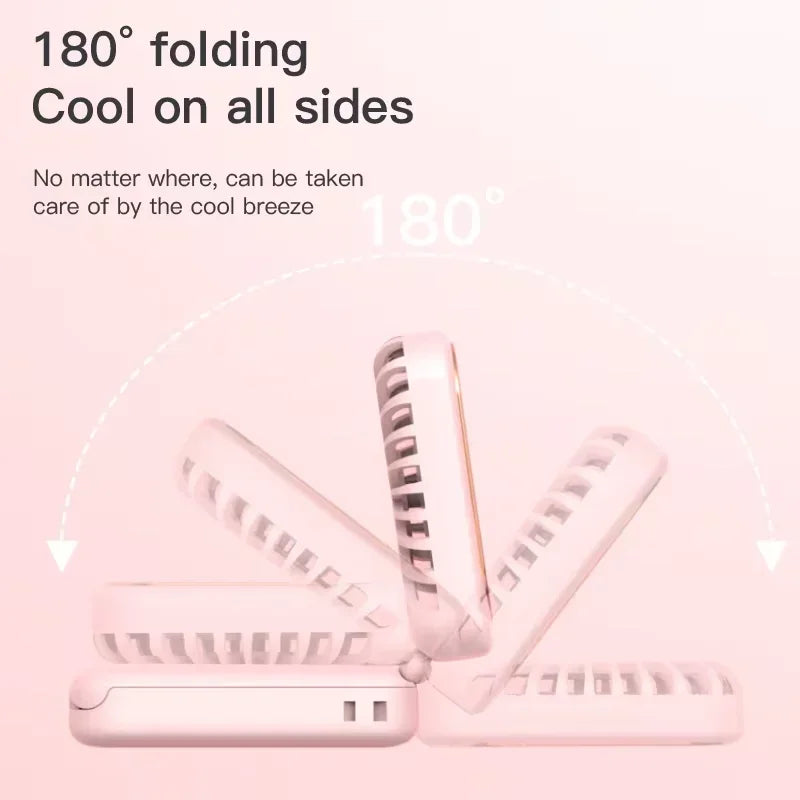 Portable Folding Neck Fan with Digital Display