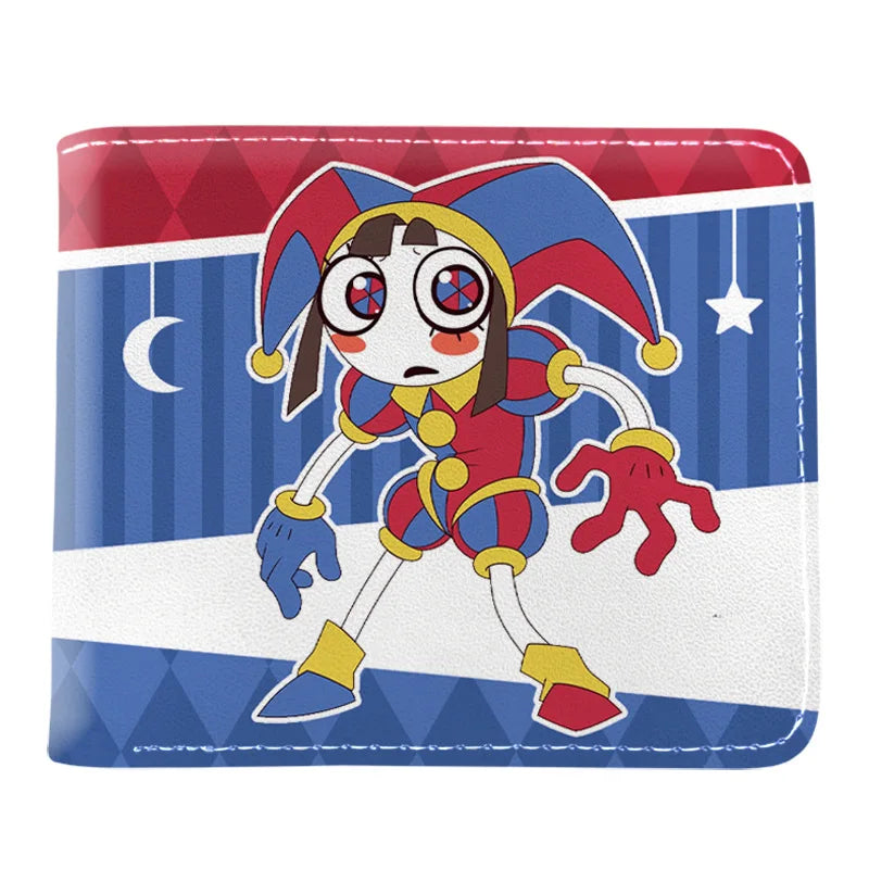 PU Leather Bifold Card Holder Wallet with Cartoon Print