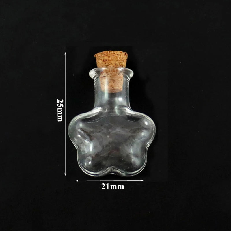 Mini Cork Stopper Glass Bottles for DIY Crafts & Decor