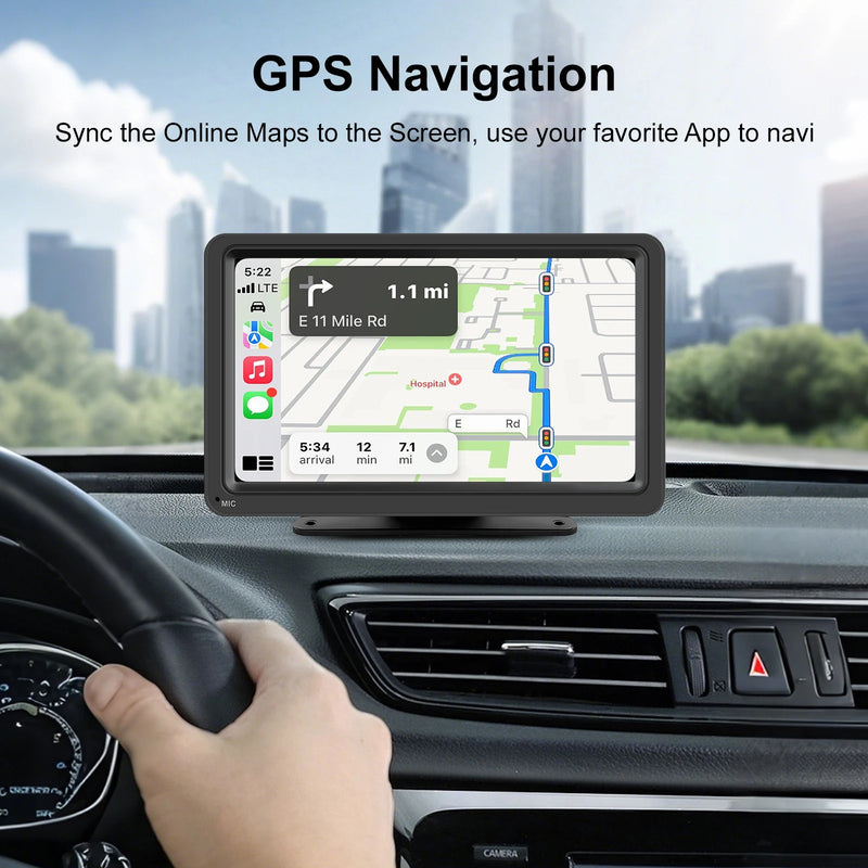 7-Inch Wireless CarPlay & Android Auto Touchscreen Head Unit