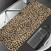 XXL Leopard Print Desk Mat with Non-Slip Rubber Base
