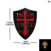 Knights Templar Cross Patch with Hook and Loop Backing