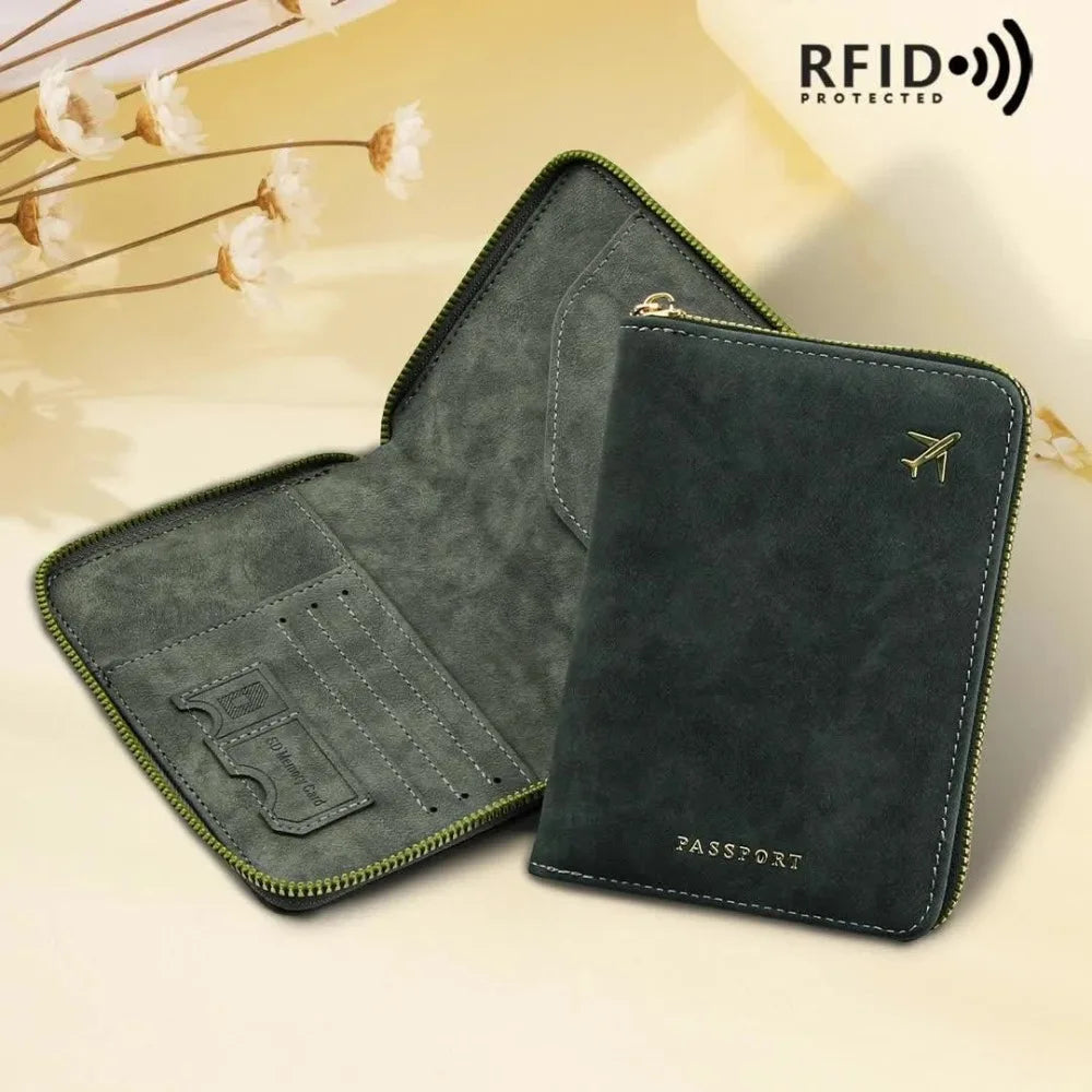 Travel Passport and Wallet Organizer with RFID Protection