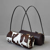 Vintage Y2K Vegetable-Tanned Leather Cylinder Bag