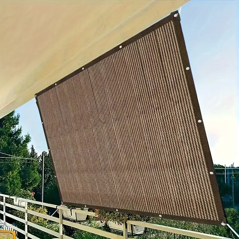 Brown PE Shade Cloth with Grommets