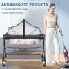 Breathable Bassinet and Travel Crib Cover with Zipper