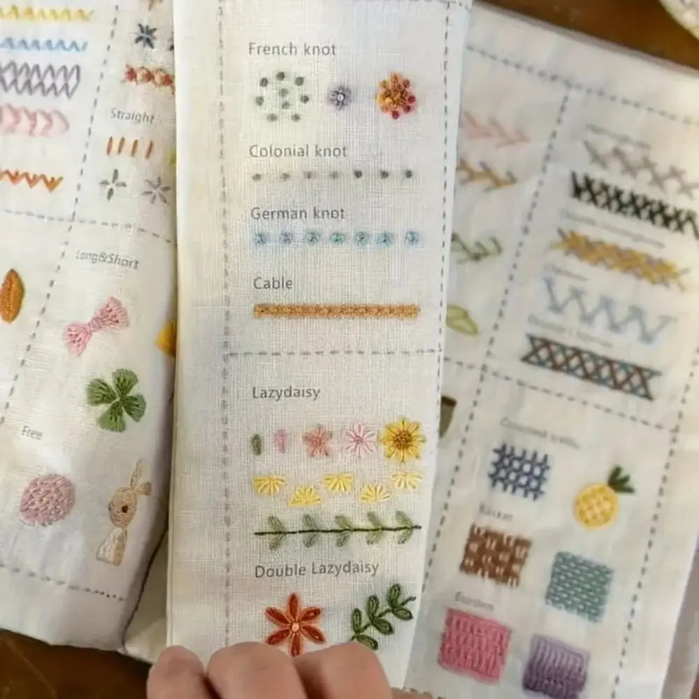 Complete Embroidery Stitch Book Kit with 106 Patterns
